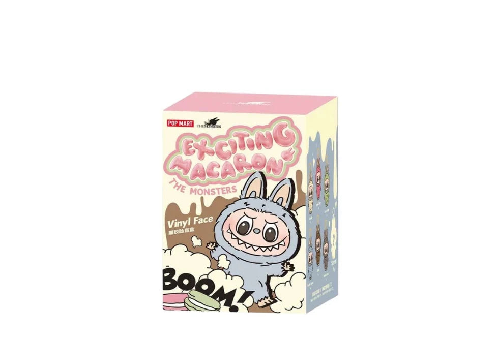 Pop Mart Labubu the Monsters exciting macarons vinyl face sealed case (1 Pack)