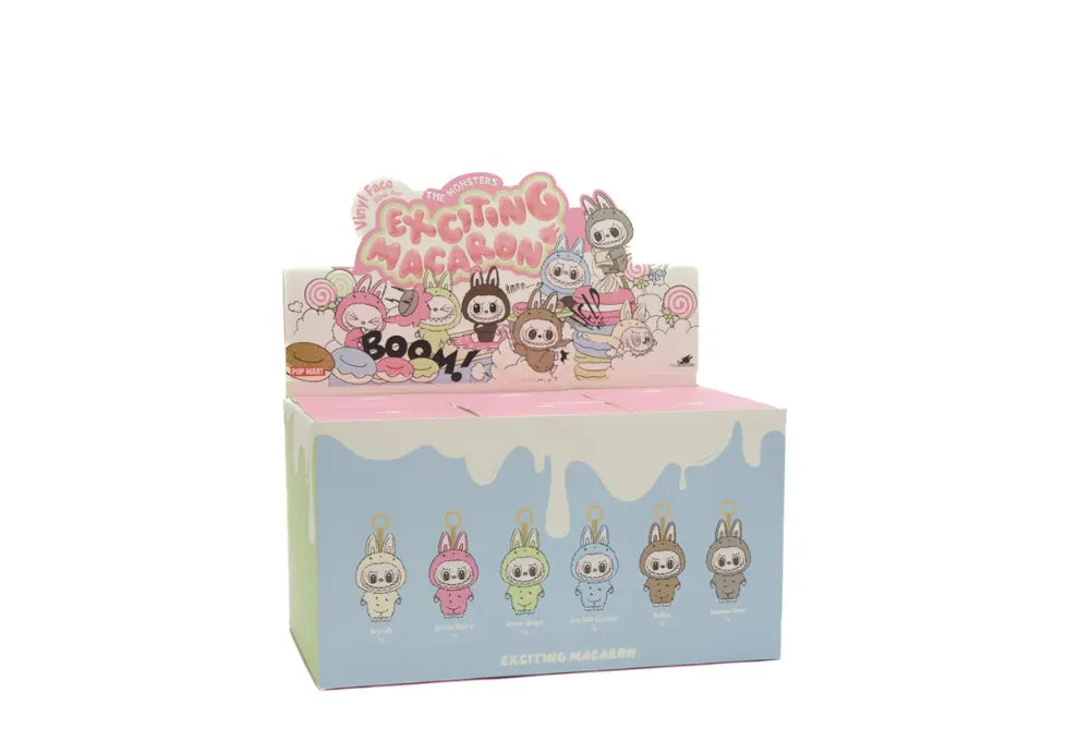 Pop Mart Labubu the Monsters exciting macarons vinyl face sealed case (6 blind boxes)
